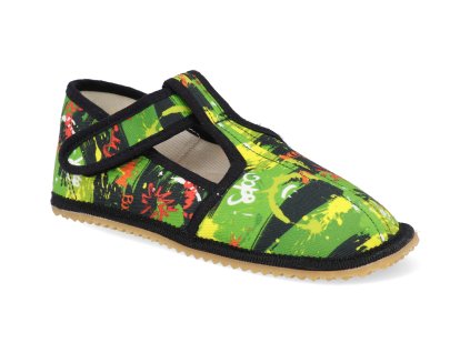 BF060010 W 02 barefoot prezuvky beda uzky typ cerne grafitti 2024 1