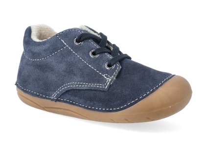 barefoot zateplena obuv lurchi flori suede navy 2