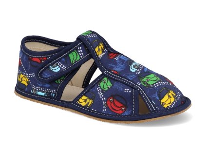 NAVY CARS barefoot prezuvky baby bare s prurezy navy cars modre 2025 1