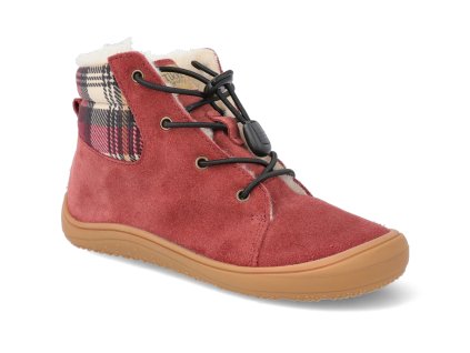 BEETLE L BORD barefoot zimni obuv tikki shoes beetle leather bordeaux vinova 1