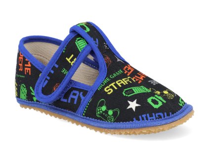 BF060010 W 02 PLAY barefoot prezuvky beda uzky typ play cerne 2024 1