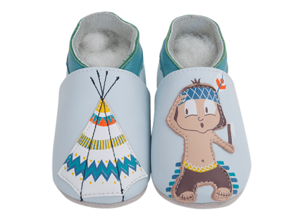 Chaussons cuir Indien Front