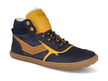 08M028.302 110 barefoot kotnikove zimni boty koel danish nappa blue modra 1