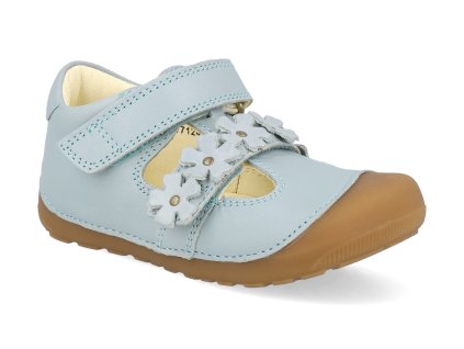 BG202174 617 barefoot sandaly bundgaard petit summer flower jeans mint modre 1