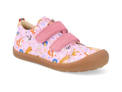07M008.011 610 barefoot detske tenisky koel danny print bear pink 1