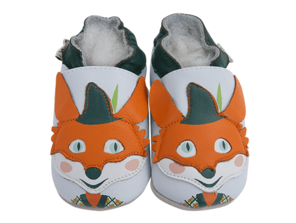 Chaussons cuir Renard Front