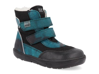 SN2408 barefoot detske zimni boty ktr melir modre 1