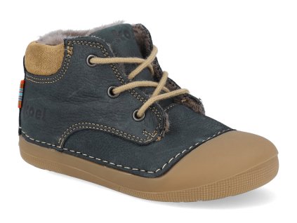 09M004.127 110 barefoot detske zimni boty koel ava leather wool blue 1