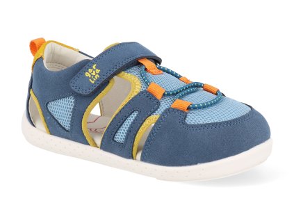 252336 B598 barefoot detske sandaly garvalin rejilla azul y amarillo 1