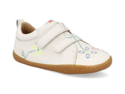 K800405 053 barefoot detske tenisky camper sella houston criss cross white natural 1