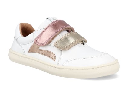 CB.LAN1 4475 barefoot detske tenisky tip toey joey landy white champagne rose gold 1
