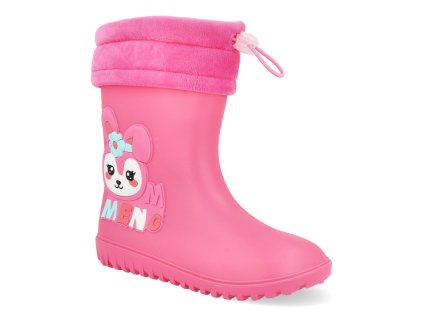 J366 F barefoot detske zateplene holinky ktr fuxia 1