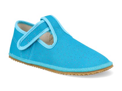 BFN 170020 TSH barefoot detske prezuvky beda playful bfn turquoise shine 1