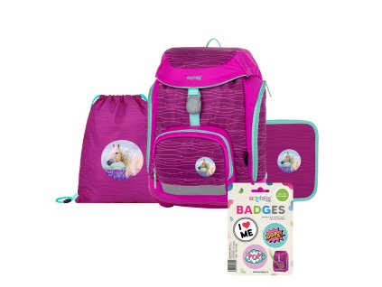 Oxybag Schulranzen-Set 4-teilig - OXY Sherpy Pink