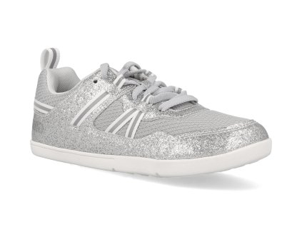PROY SVGT barefoot detske tenisky xero shoes prio youth silver glitter 1