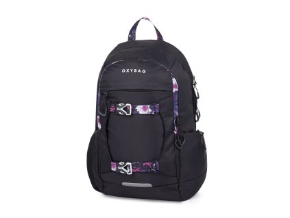 Oxybag Studentenrucksack - OXY Zero Flowers schwarz