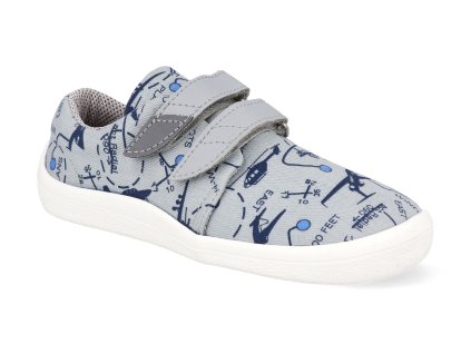 BF0001 TEX W SL barefoot detske platenky beda seda letadla 1