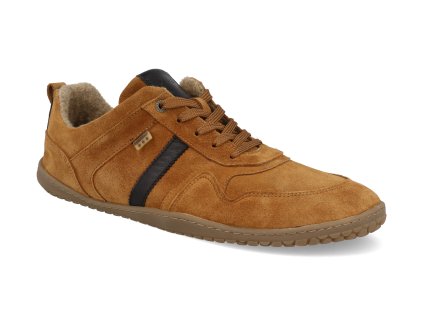 43071 753 barefoot panske tenisky develab low cut sneaker laces wr cognac 1