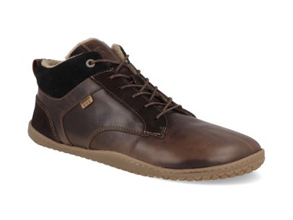 43079 727 barefoot panske kotnikove boty develab mid cut sneaker laces wr brown 1