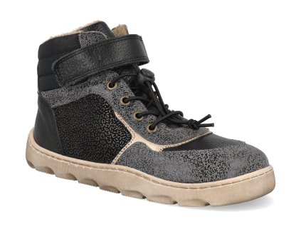 45235 929 barefoot detske kotnikove boty develab elastic velcro wr black 1