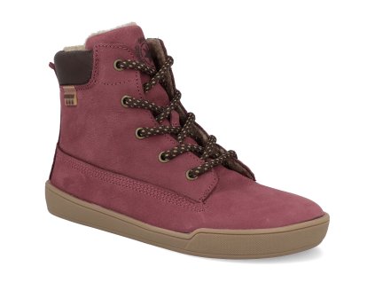 45329 434 barefoot detske zimni boty develab mid boot laces wr burgundy 1