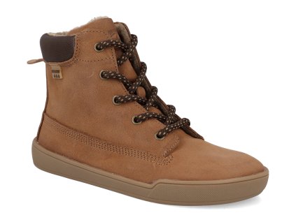 45329 757 barefoot detske kotnikove boty develab mid boot laces wr cognac 1