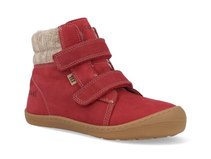 07T049.232 200 barefoot detske zimni boty koel dean 2 0 wp wool red 1