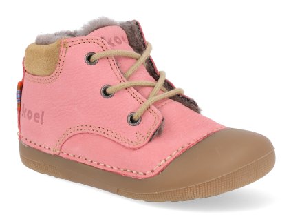 09M004.127 610 barefoot detske zimni boty koel ava leather wool pink 1