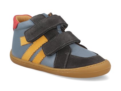 46044 893 barefoot detske kotnikove boty develab midcut 2 velcro leather grey combi 1