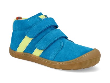 07M049.301 150 barefoot detske kotnikove boty koel david suede cyan 1
