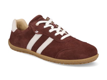 25X001.301 261 barefoot panske tenisky koel ilo suede bordo off white 1