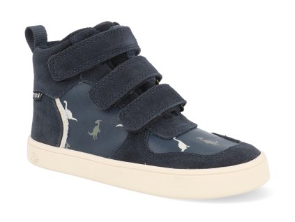 BG303322 9111 barefoot detske kotnikove boty bundgaard nero mini navy dino 1