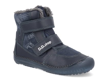 W063 52130 barefoot detske zimni boty d d step w063 52130 modre 1