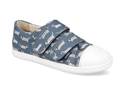 60 02 DB barefoot detske kotnikove boty mido doggy blue 3 1