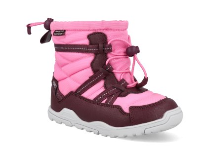AEPC PINK barefoot detske zimni boty xero shoes alpine pull on kids pink fig 1