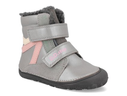 W073 52306D barefoot detske zimni boty d d step w073 52306d stribrne 1