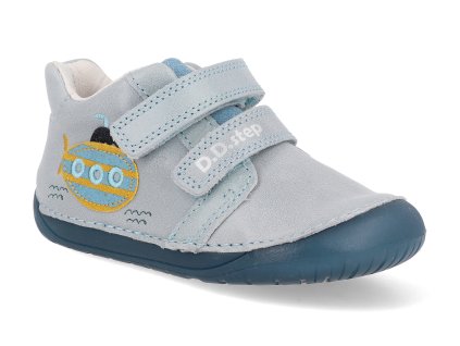 S070 61420B barefoot detske kotnikove boty d d step s070 61420b modre 3