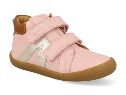 45113 472 barefoot detske tenisky develab firststep sneaker 2velcro old pink nappa 1