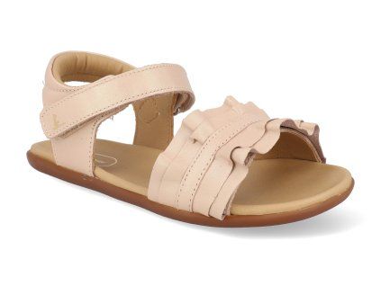 CB.RUF1 4245 barefoot detske sandaly tip toey joey ruffle candy cream 1