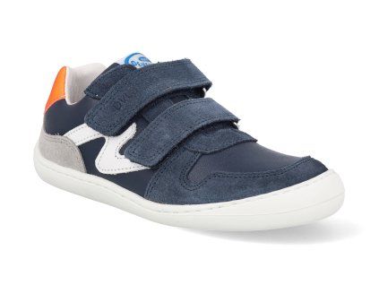45301 633 barefoot detske tenisky develab firststep sneaker 2velcro navy suede modre 1