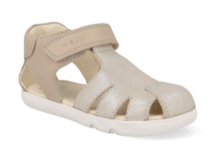 B656QA C5000 barefoot detske sandaly geox b steppieup beige 1