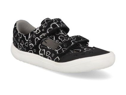 1170 0181 30 barefoot detske sandaly jonap berry cerne srdce 1