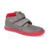 barefoot kotnikova obuv blifestyle raccoon bio fleece schiefgrau rot 3