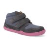 barefoot kotnikova obuv blifestyle loris velcro grau 2