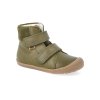 barefoot zimni obuv s membranou koel4kids emil nappa tex khaki 24 31 07T003.102 350 4