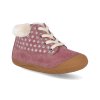 33 13989 44 barefoot zimni obuv lurchi frozy suede wildberry ruzova 2 1