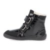 FEBO W SHINY BLK barefoot detske zimni boty baby bare febo winter shiny black 4