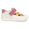 G000399 barefoot detske sandaly geox b steppieup girl white dk pink 2