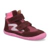 41075 439 barefoot detske kotnikove boty develab midcut sneak 2 velc leather burgundy 1