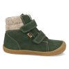 07T049.232 305 barefoot detske zimni boty koel dean 2 0 wp wool green 2 2